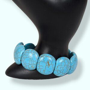 V. Dyed Howlite Beaded Stretch Bracelet